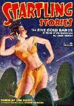 Startling Strories novembre 1950 , couv Earle Bergey