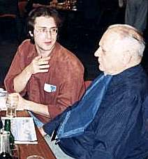 Jack Vance et Philippe Monot,photo de P.Rhoads @1998